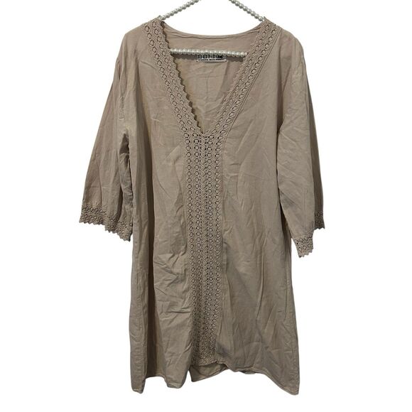SEASPICE Other - SEASPICE White 100% Peruvian Cotton Large Crochet Lace Tunic Beach Swim Coverup